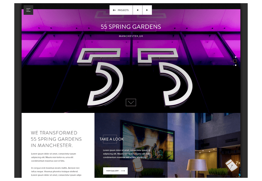 Hindorunma created the website for construction company ARCO to present their services
